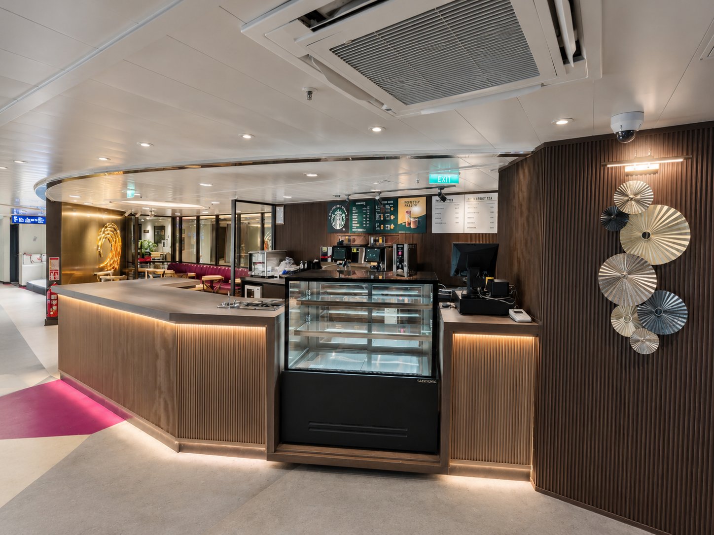 Luxury onboard café — premium ferry F&B fit-out